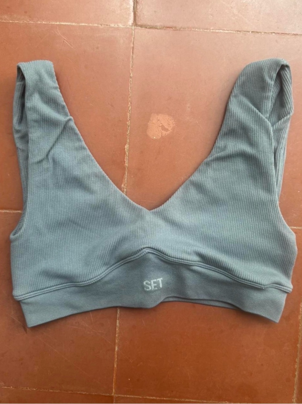 SET Active Ribbed Sports Bra Top